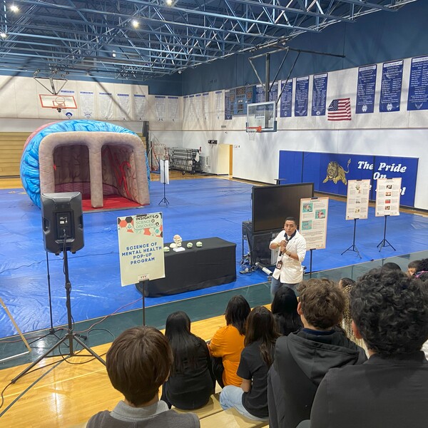 Insights host our Science of Mental Health pop-Up at a Clint ISD middle school