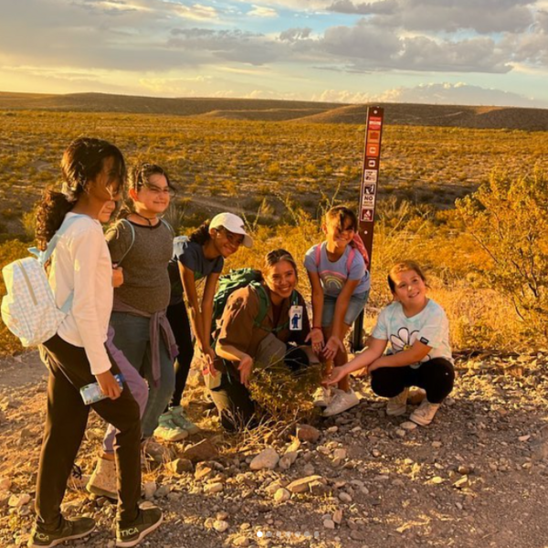 A girl Scout Troop Learning about our Chihuahuan Desert 