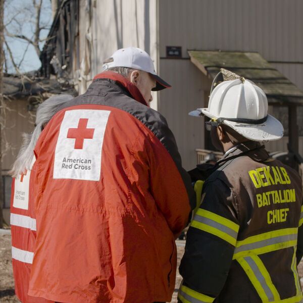 March 4-6, 2019 Atlanta, Georgia. DAT home fire responses Atlanta, Georgia video screenshots 2019. American Red Cross Disaster Action Team (DAT) members respond to home fires in their community. Video footage taken by Brad Zerivitz/American Red Cross
