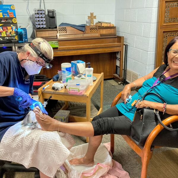 Over 50 people who have trouble with their feet due to health issues, received specialized care from a MN/TX registered nurse who traveled from Minnesota to serve through YLM!
